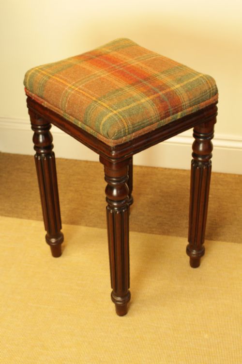 A 19TH C MAHOGANY STOOL - ADDITIONAL PHOTO 1