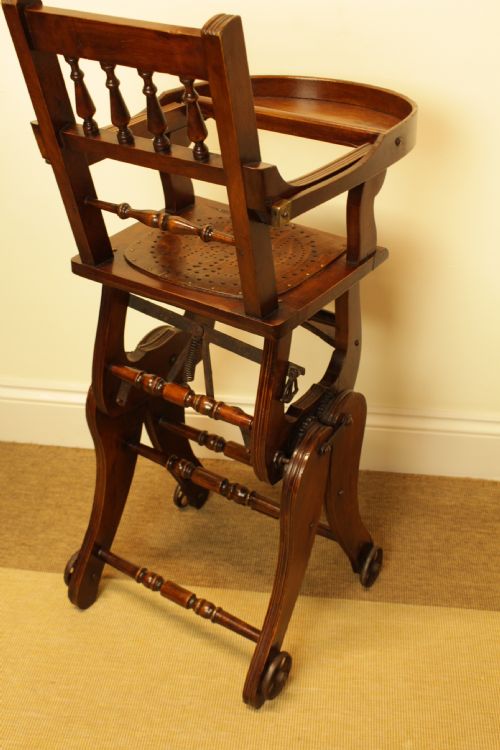 A VICTORIAN BEECH METAMORPHIC CHILD'S CHAIR - ADDITIONAL PHOTO 6