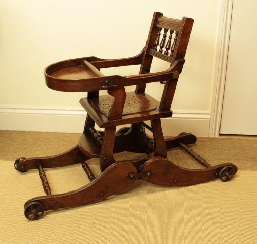 A VICTORIAN BEECH METAMORPHIC CHILD'S CHAIR - ADDITIONAL PHOTO 7