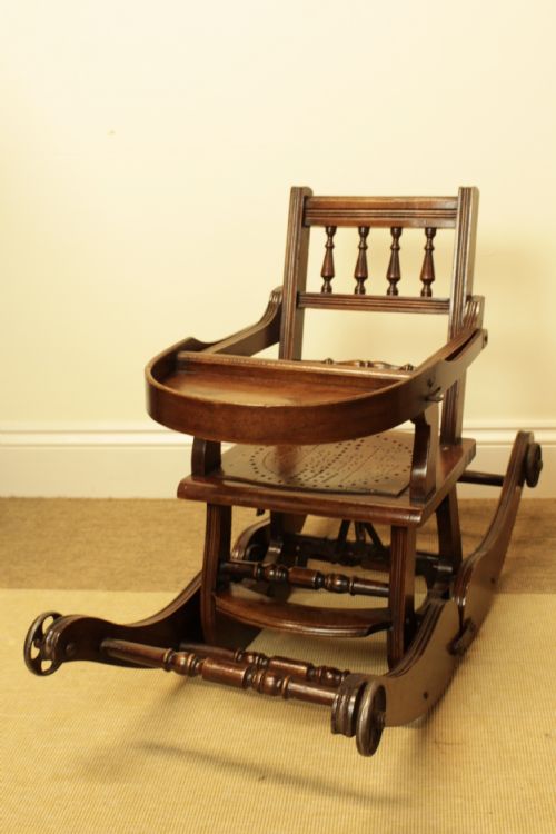 A VICTORIAN BEECH METAMORPHIC CHILD'S CHAIR - ADDITIONAL PHOTO 9