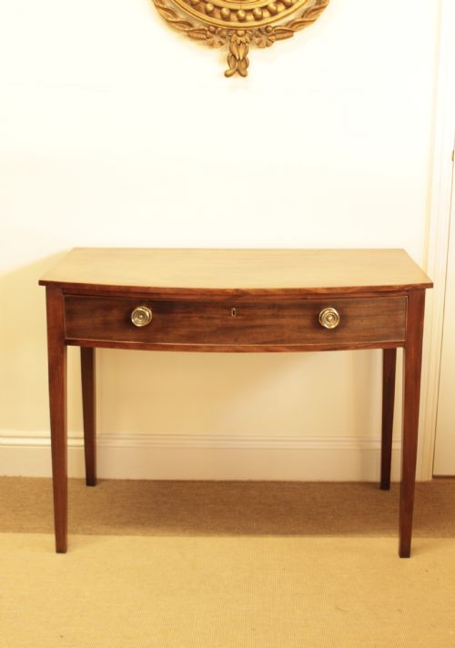 A Bow Front Mahogany Side Table