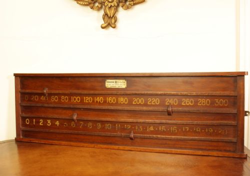 A THURSTON CO LTD BILLIARDS MAHOGANY SCORING BOARD - ADDITIONAL PHOTO 4
