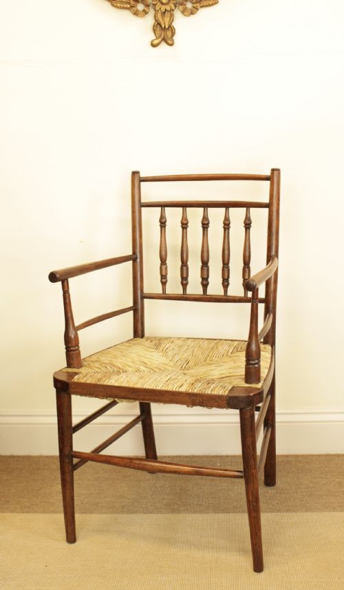 Arts and Craft Open Arm Chair Att Morris & Co