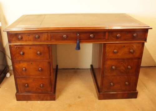 A 19th Century Mahogany Pedestal Desk