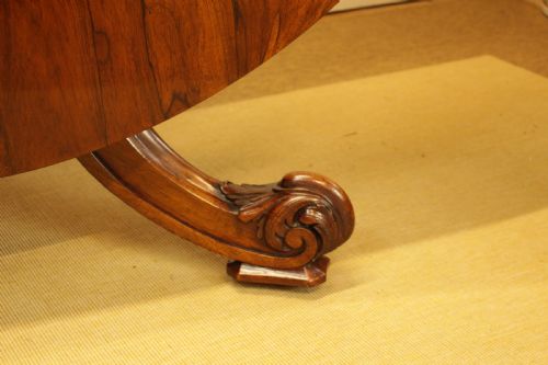 fig 1. A Quality Rosewood Tilt Top Centre/Dining Table (width 135 cms)