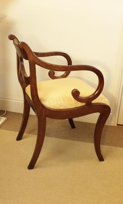 A QUALITY REGENCY MAHOGANY ARMCHAIR - ADDITIONAL PHOTO 2