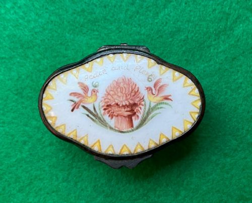 An Early 19th C. Canary Yellow Enamel Box