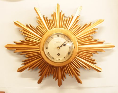A Mappin & Webb London Sunburst Clock