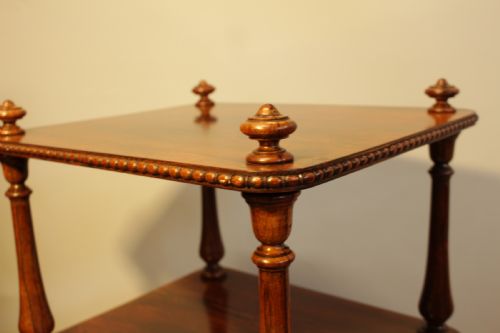 A 19TH CENTURY ROSEWOOD WHATNOT - ADDITIONAL PHOTO 3