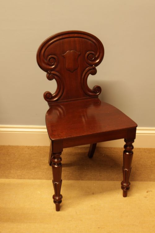 A 19th Century Mahogany Hall Chair