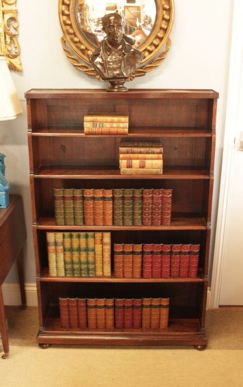 A Georgian Mahogany Waterfall Bookcase