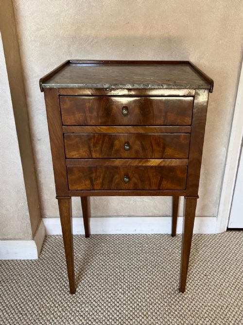 A French Mahogany Bedside Table