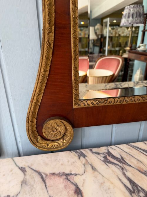 A PERIOD ENGLISH MAHOGANY GILT WOOD MIRROR - ADDITIONAL PHOTO 2