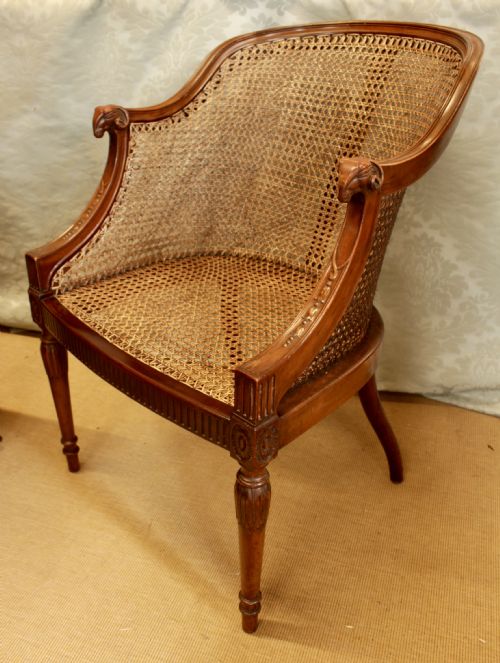 A Liberty London Mahogany Bergere Chair