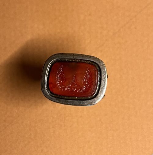 19TH C GILT METAL UNTESTED AND CORNELIAN FOB SEAL - ADDITIONAL PHOTO 5