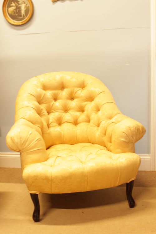 A French Button Armchair C.1880