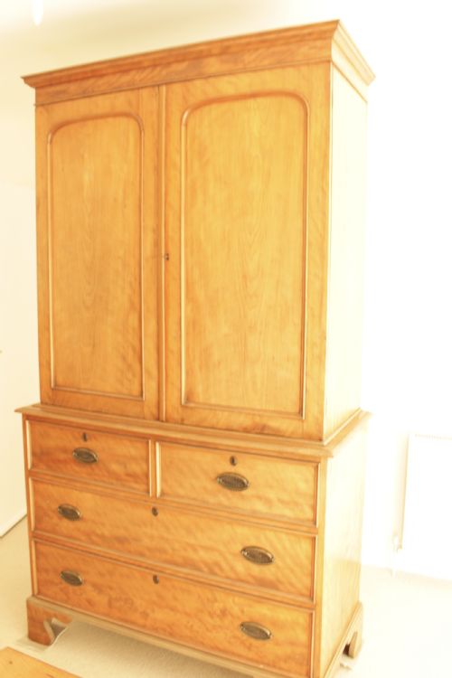 19th Century Mahogany Linen Press