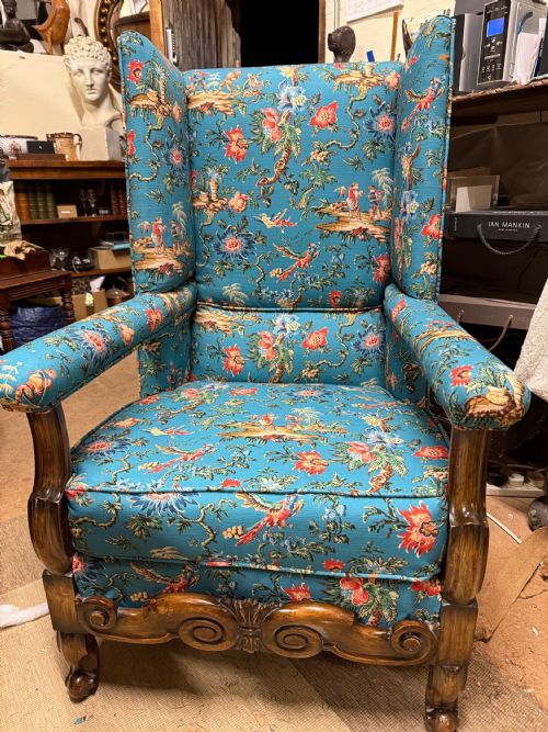 A1920's  Wind Back Open Arm Chair