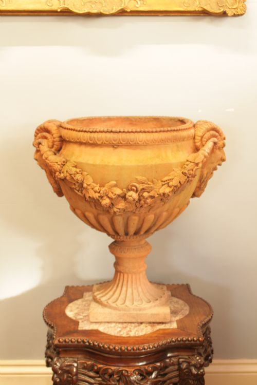 A Terracotta Urn  in the Adams Style