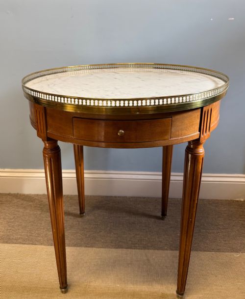 A French Walnut Marble Top Centre Table