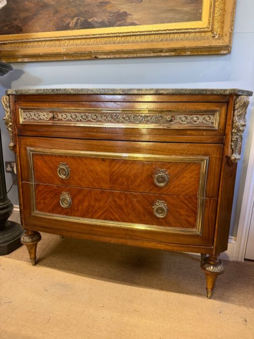 Elegant French Marble Top Commode
