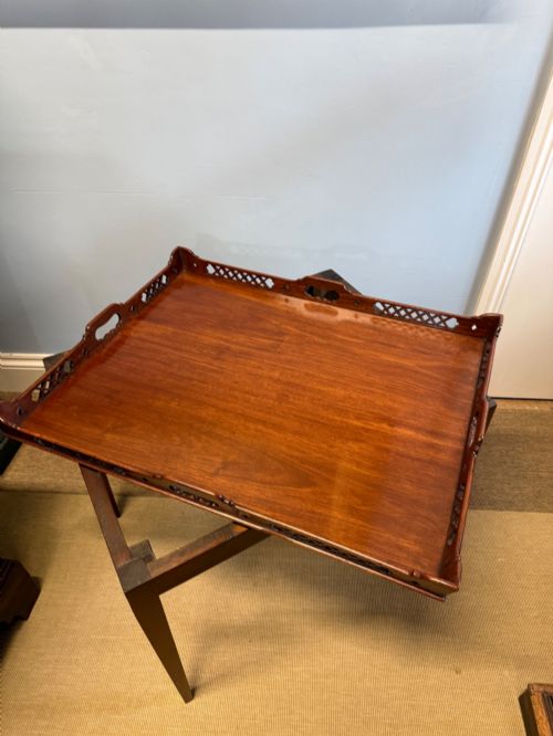 LATE 19TH CENTURY MAHOGANY TRAY TABLE - ADDITIONAL PHOTO 2