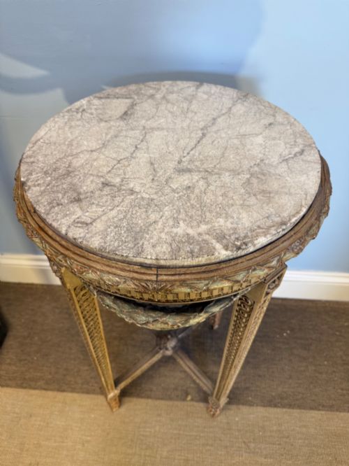 A 19TH CENTURY FRENCH MARBLETOP STAND - ADDITIONAL PHOTO 1