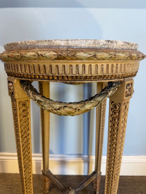 A 19TH CENTURY FRENCH MARBLETOP STAND - ADDITIONAL PHOTO 2