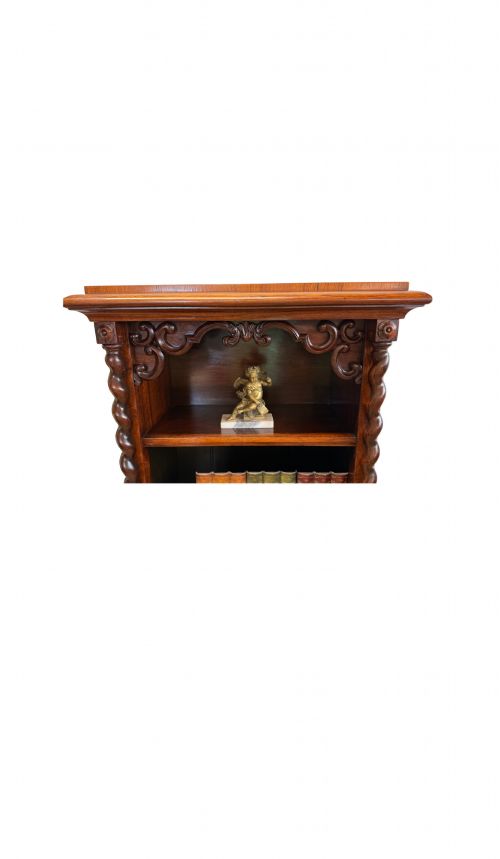 EXCEPTIONAL 19TH CENTURY VICTORIAN ROSEWOOD OPEN BOOKCASE - ADDITIONAL PHOTO 1