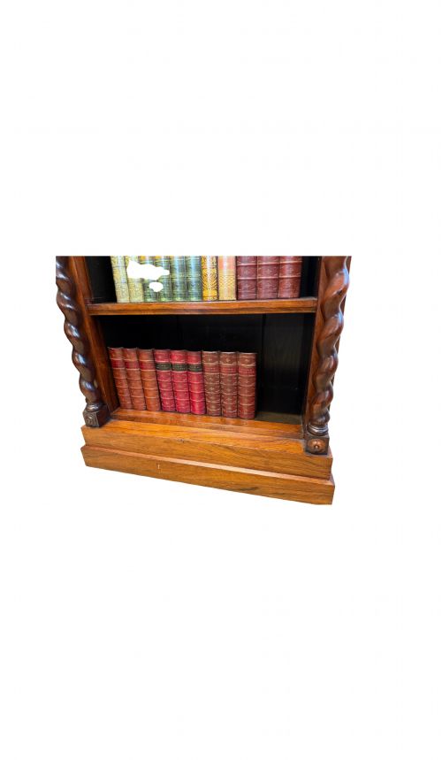 EXCEPTIONAL 19TH CENTURY VICTORIAN ROSEWOOD OPEN BOOKCASE - ADDITIONAL PHOTO 4