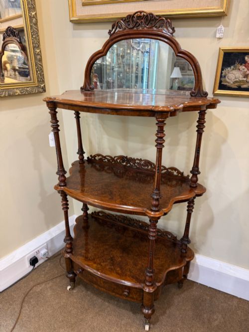 Victorian Burr Walnut What Not