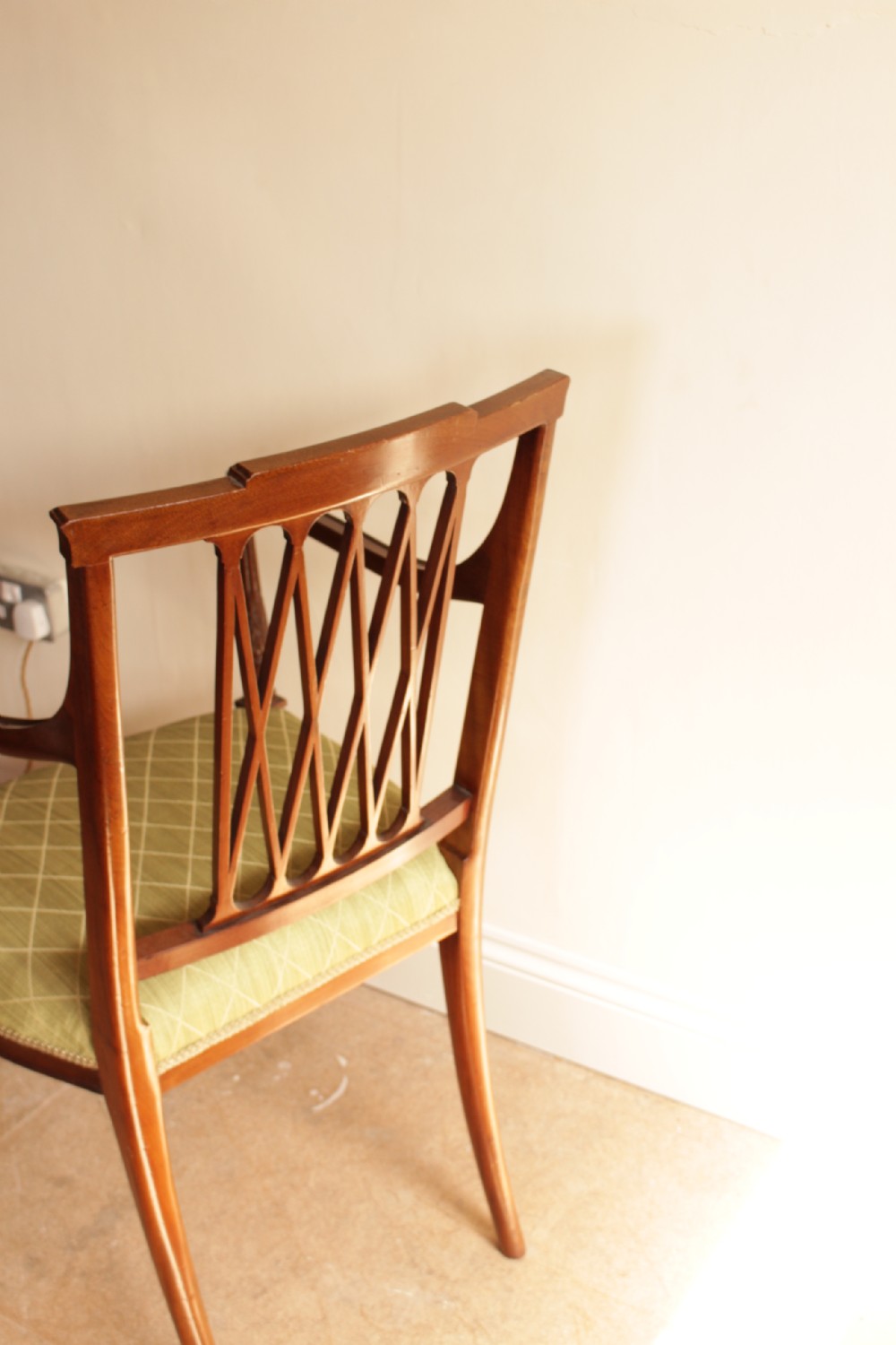 A Edwardian Mahogany Adams Revival Open Arm Chair View V