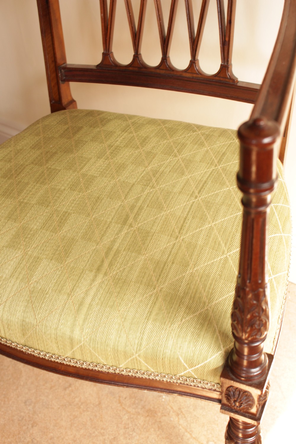 A Edwardian Mahogany Adams Revival Open Arm Chair View VIII
