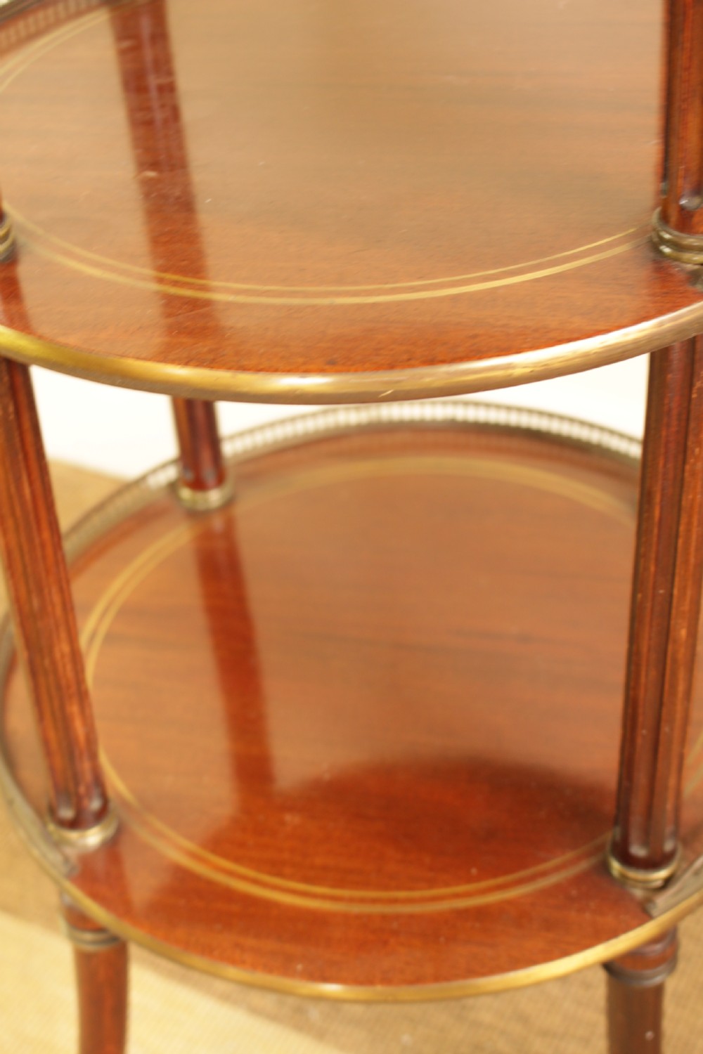 A French Three Tier Mahogany Stand  View II