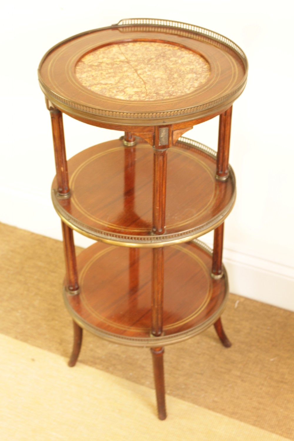 A French Three Tier Mahogany Stand  View VII
