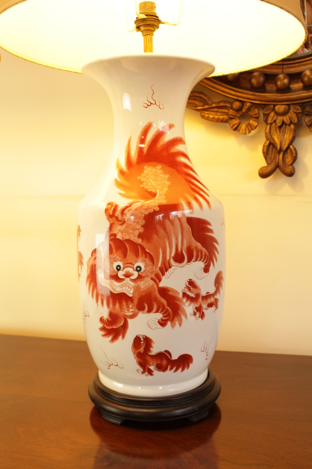 A Pair 1930's Chinese Dragon Lamps   View IV