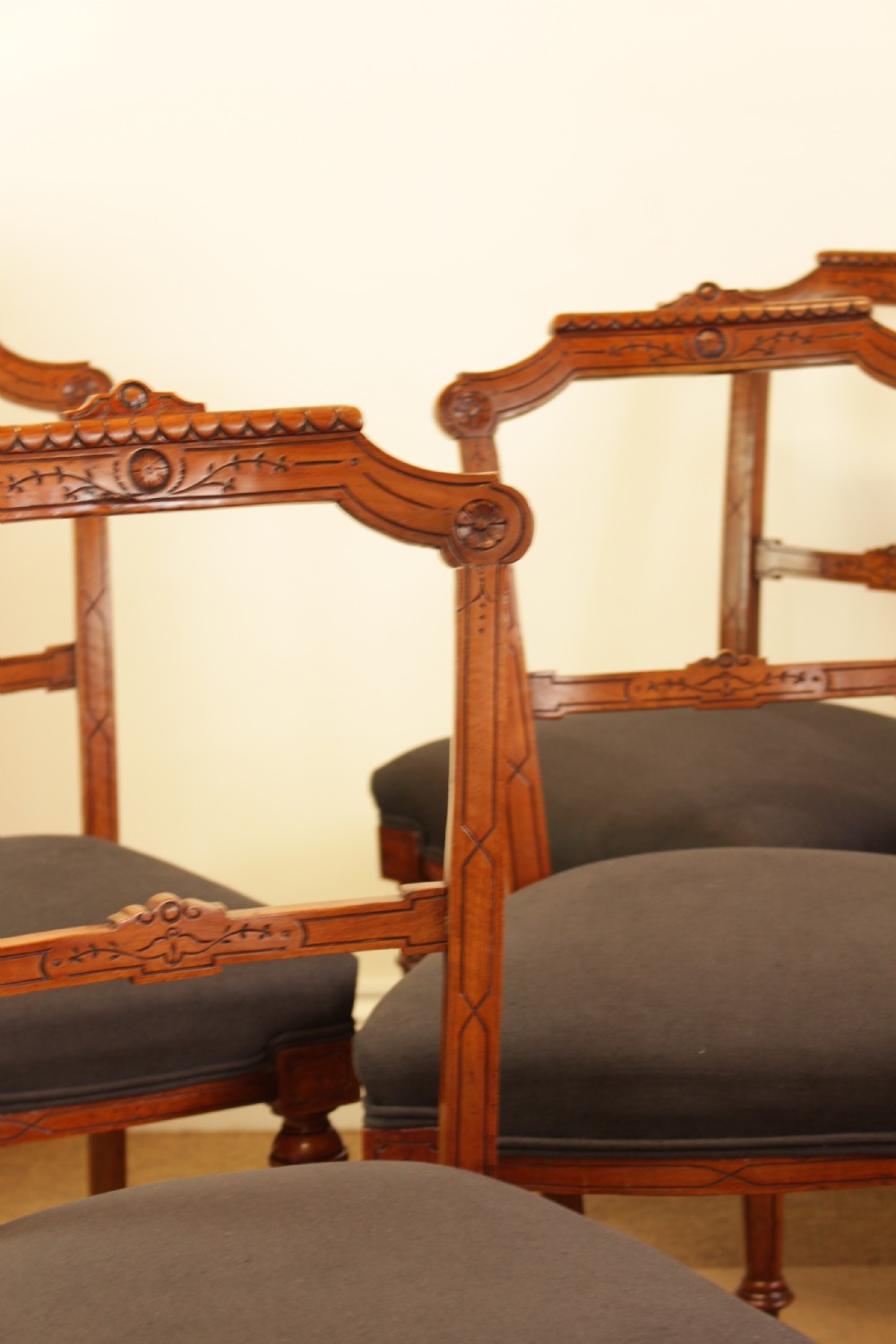 A Set Of Six Walnut Chairs View IX