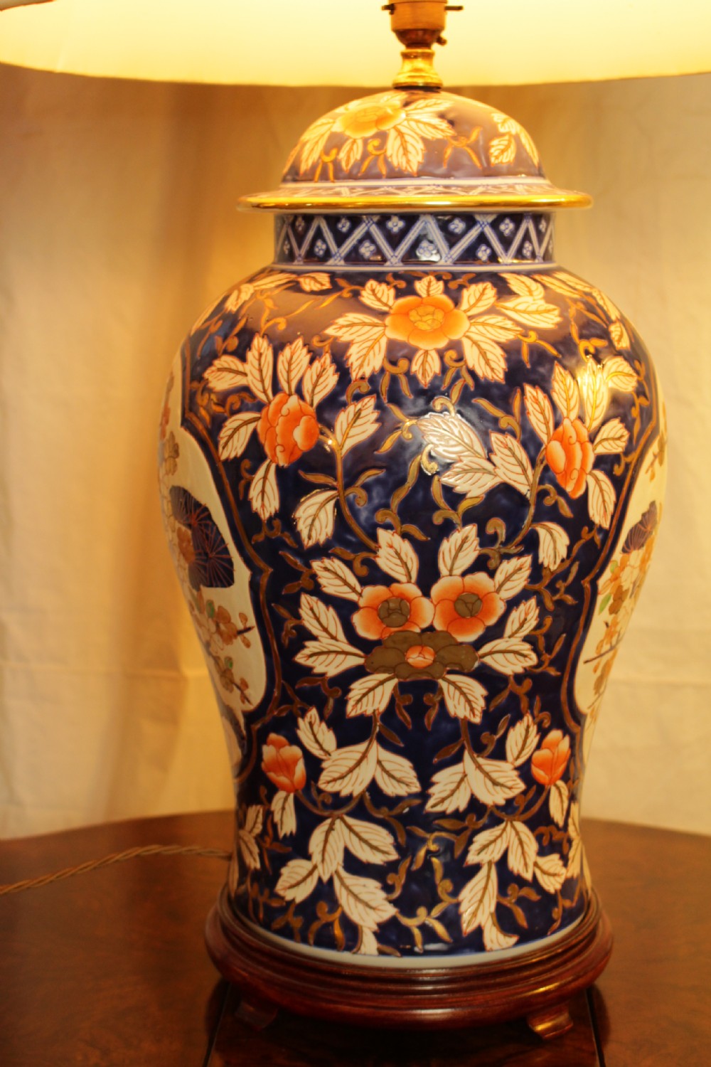 A Large Chinese Ginger Jar Table Lamp  View IV