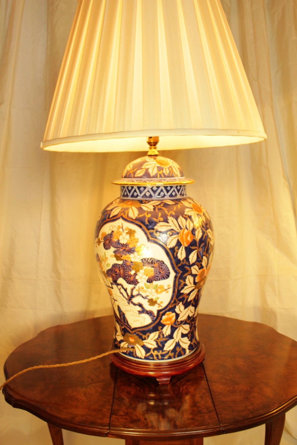 A Large Chinese Ginger Jar Table Lamp  View V