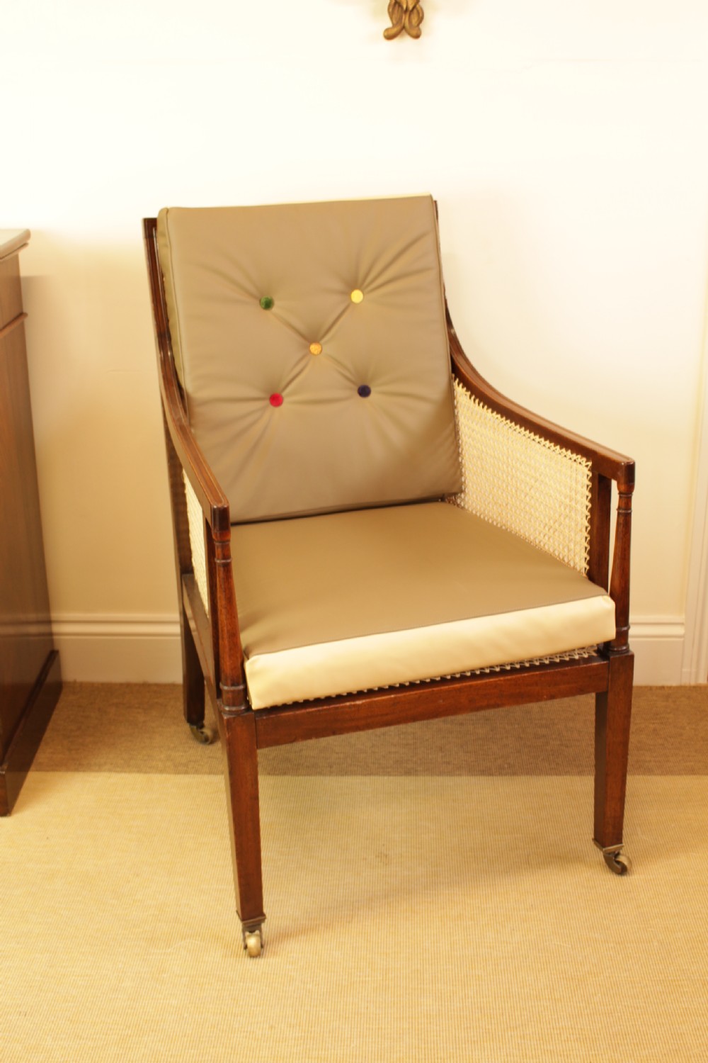 A Edwardain Mahogany Bergere Chair  View III