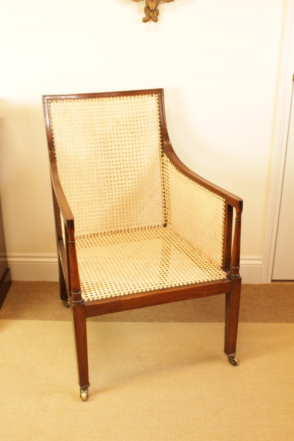 A Edwardain Mahogany Bergere Chair  View IV
