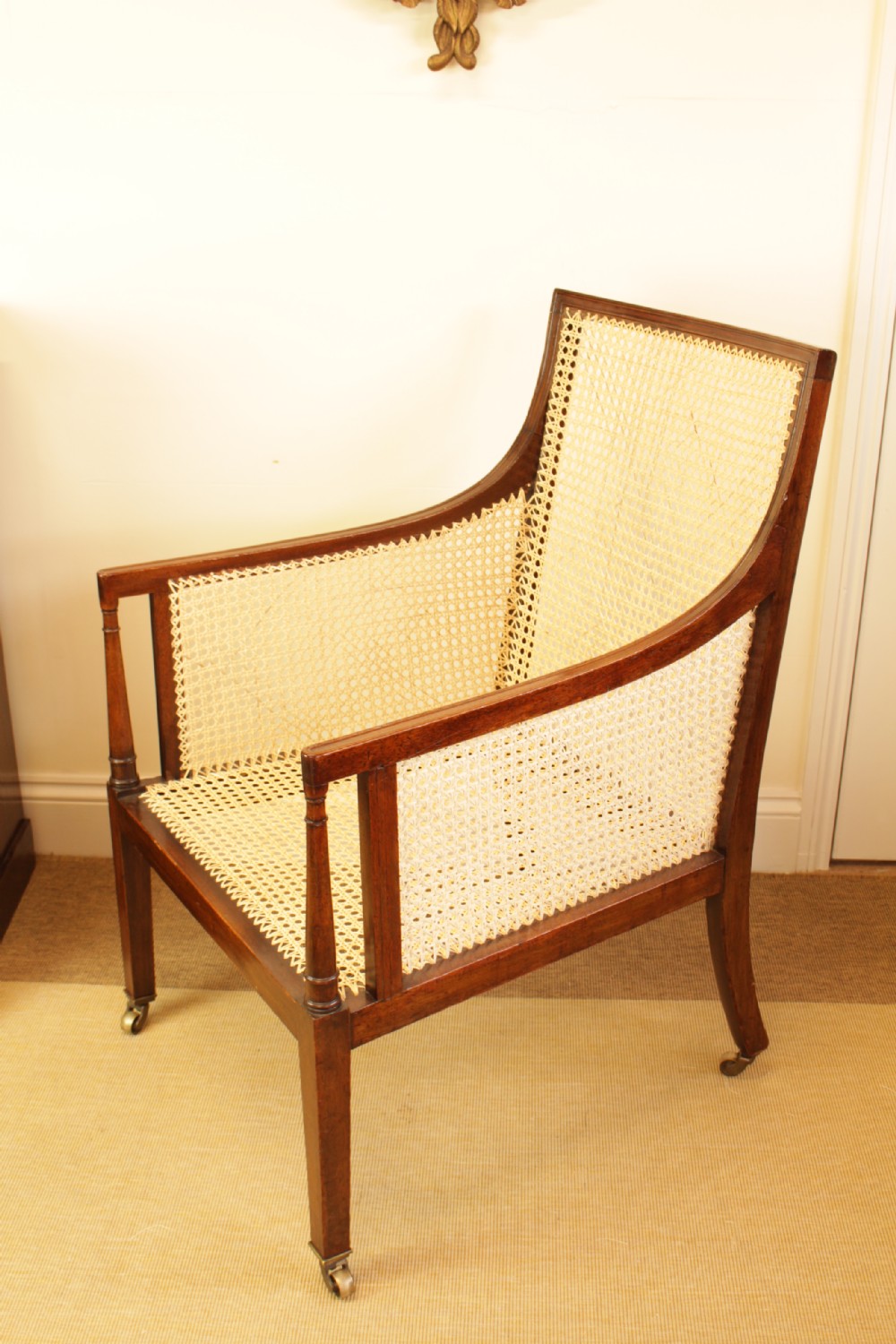 A Edwardain Mahogany Bergere Chair  View VII