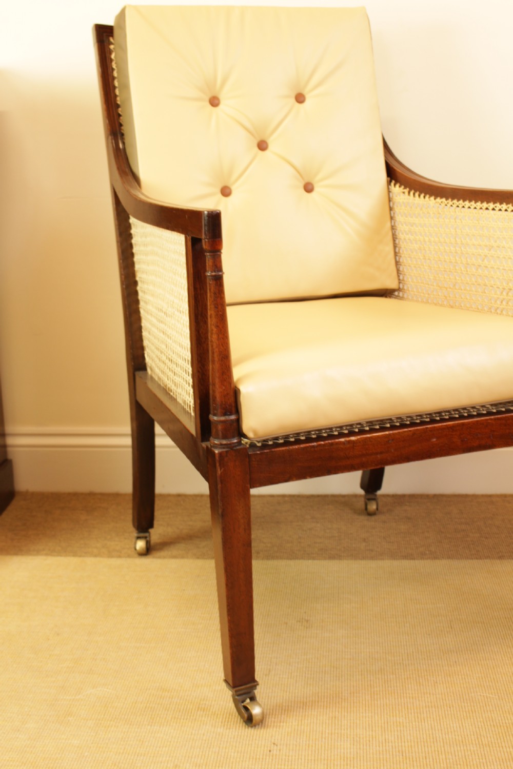 A Edwardain Mahogany Bergere Chair  View VIII