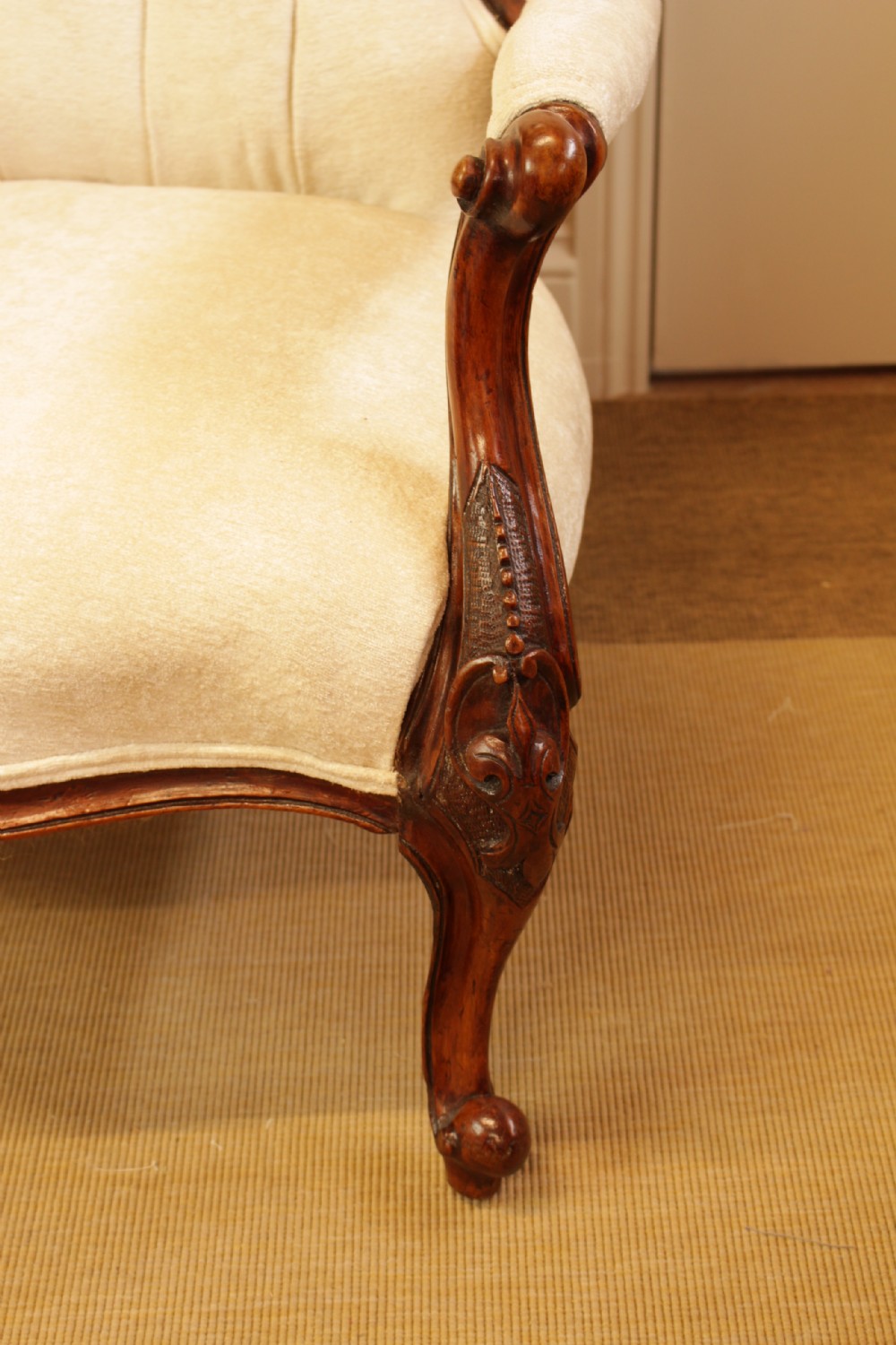 A Victorian Mahogany Open Arm Chair  View VII