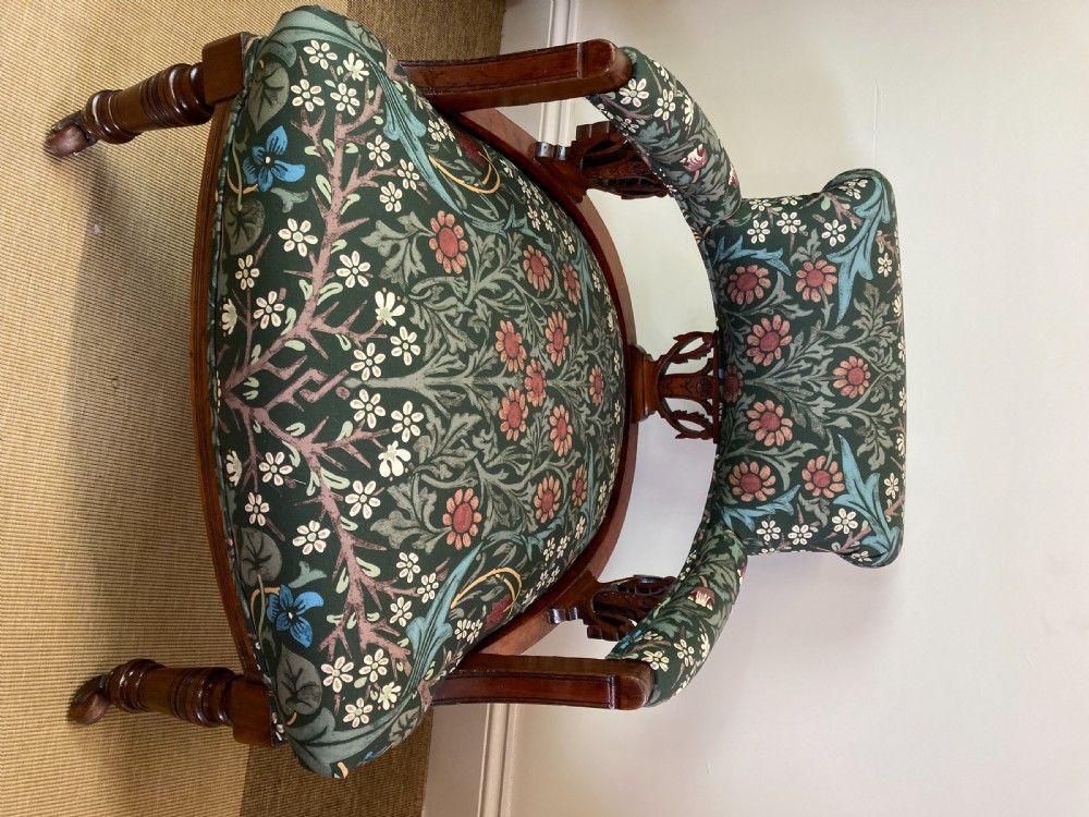 A Victorian Walnut Open Arm  Chair  View VII