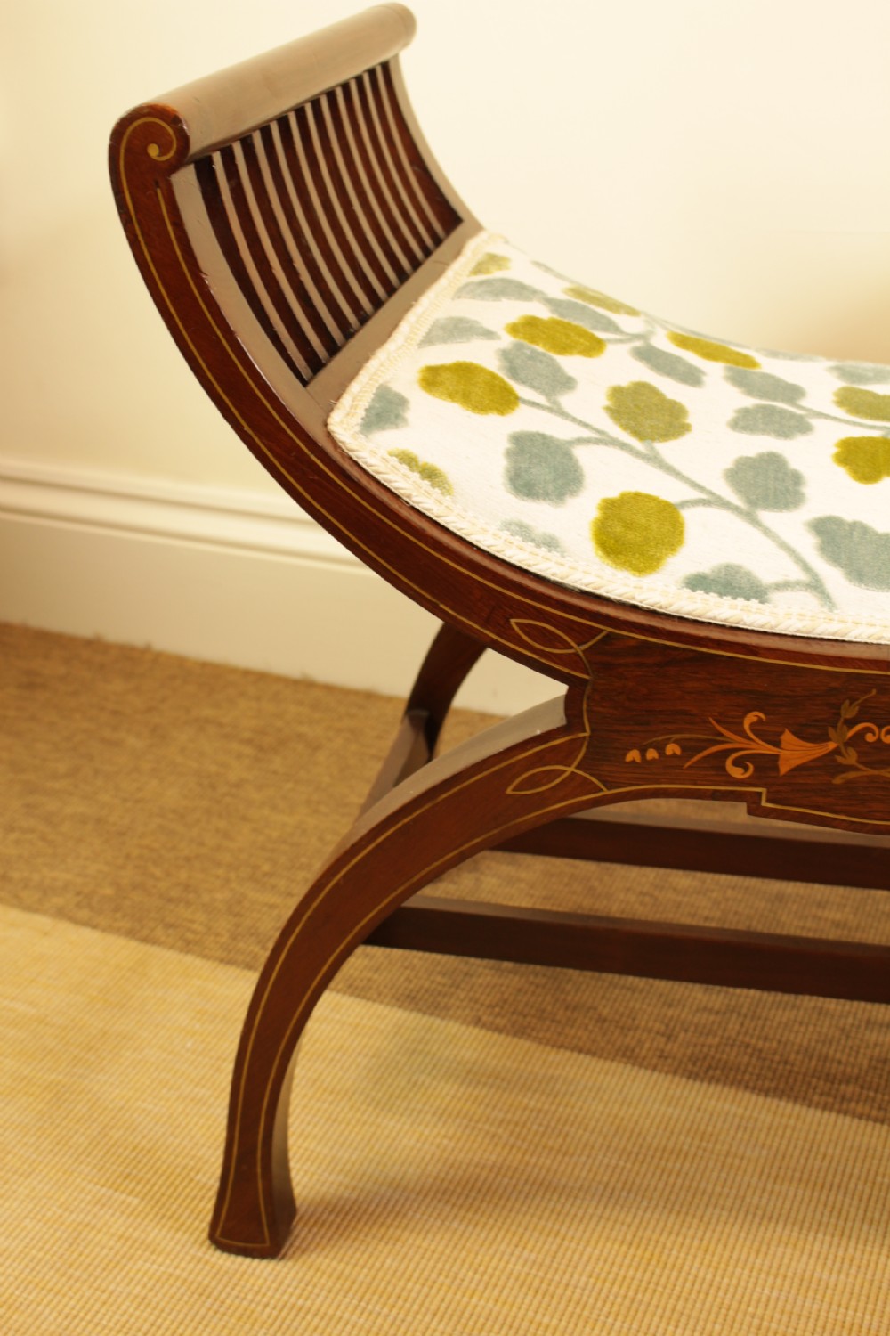 A X Frame Rosewood Stool  View V