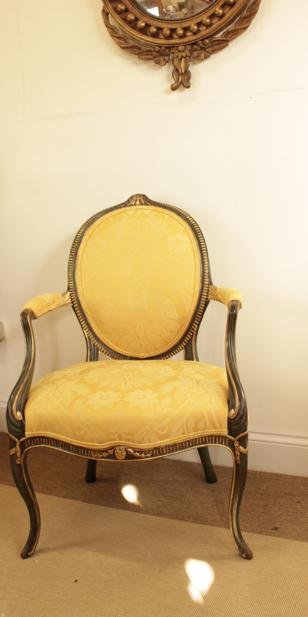 A Mahogany Open Arm Chair 
