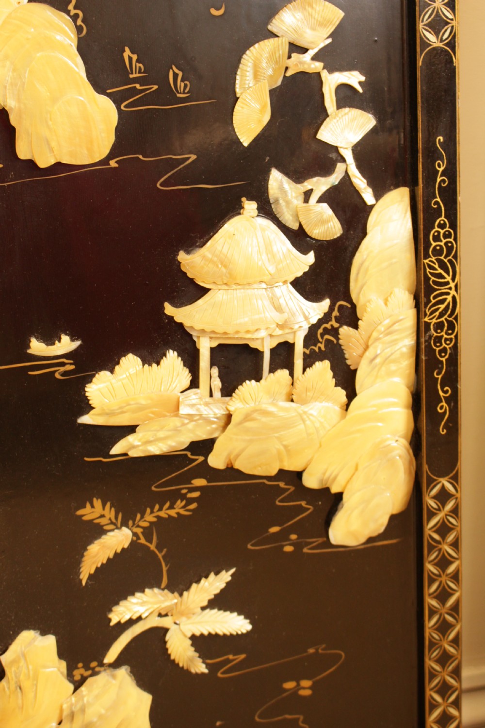 A Set Of Four Mother Of Pearl Oriental Wall Plaques View VII