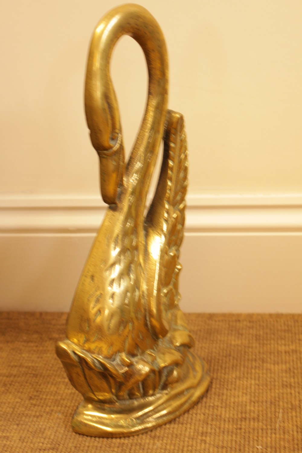 A Brass Swan Door Stop  View III