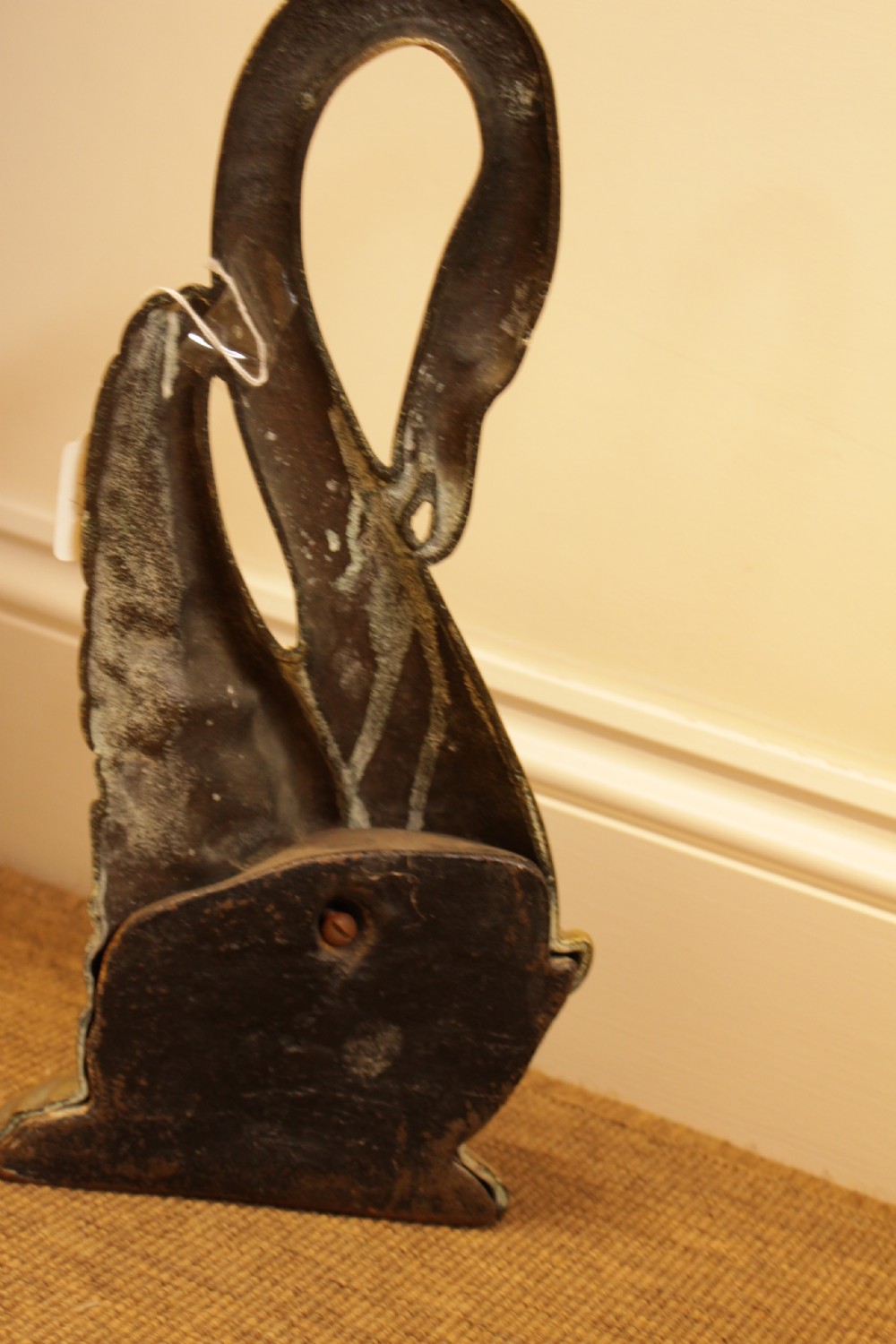 A Brass Swan Door Stop  View IV